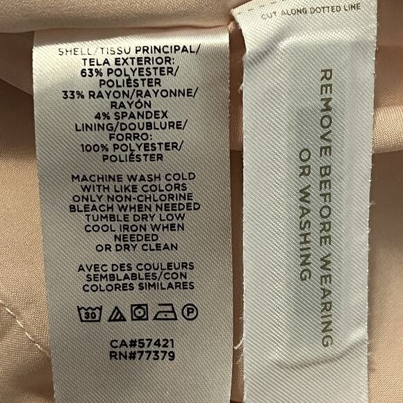 Ann Taylor Pastel Pink Flare 3/4 Sleeve Boat Neck Flounce Hem Sheath Dress Sz 10 - Picture 11 of 12